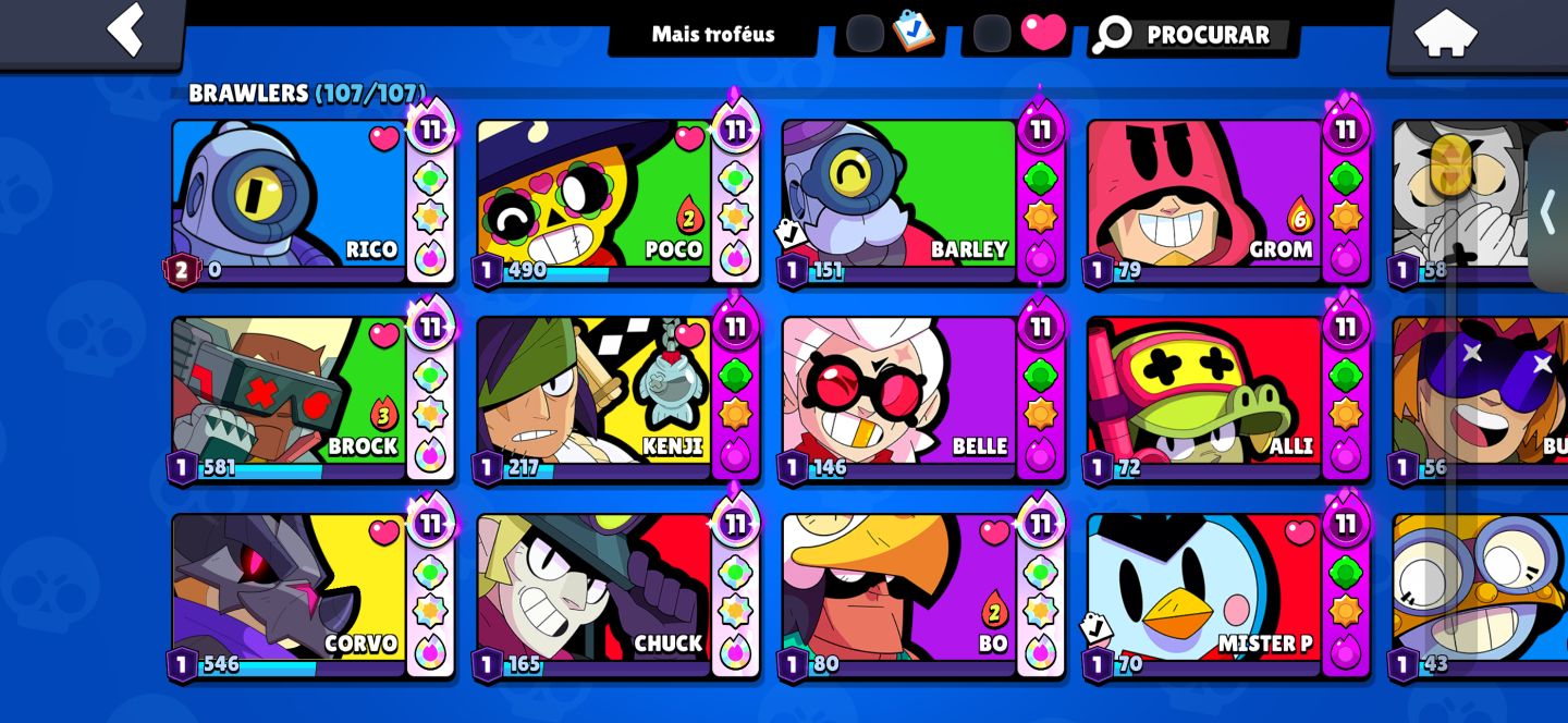 CONTA BRAWL STARS - FULL BRAWLER