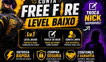 Conta Free Fire com Troca de Nick Liberada | Entrega Rápida