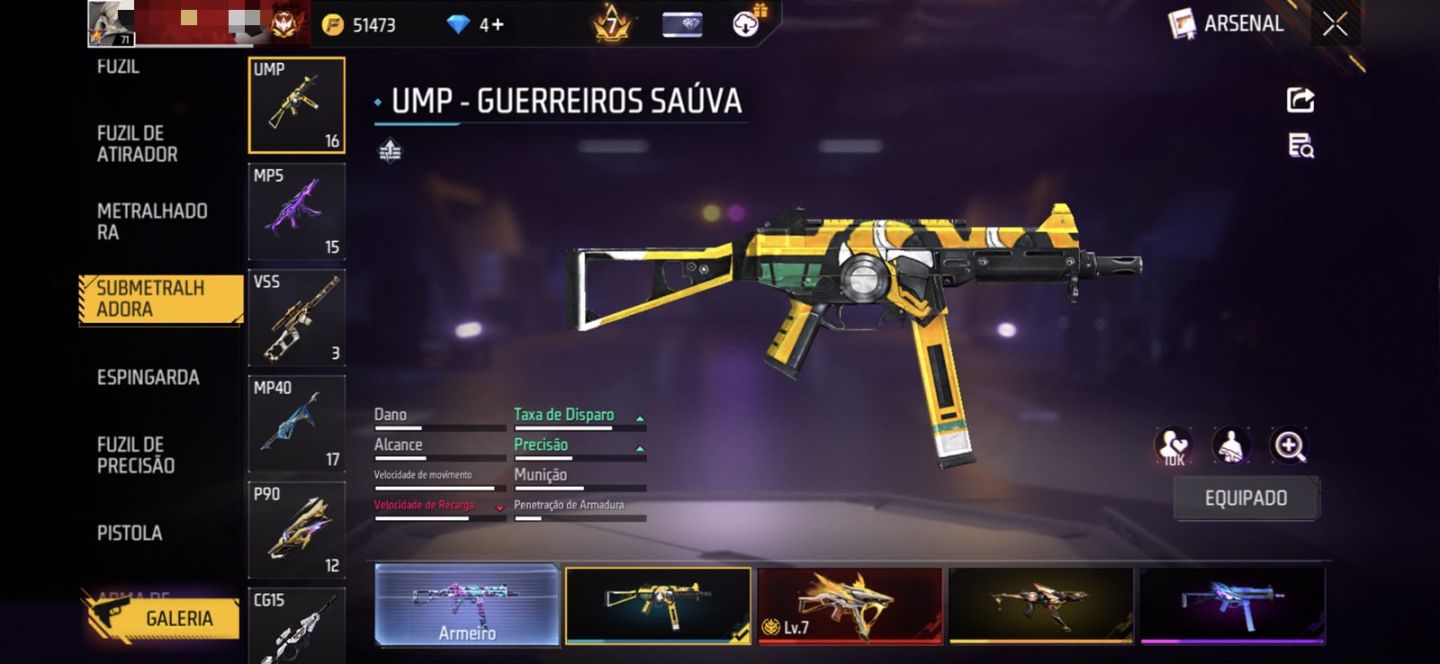 CONTA FREE FIRE PRIME 7 | 467 CALÇAS + 626 SKINS | MUITO COMPLETA