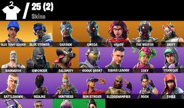 CONTA FORTNITE COM OMEGA, ATEMPORAL, RAGNAROK, BANNER SEASON 1 E 25 SKINS