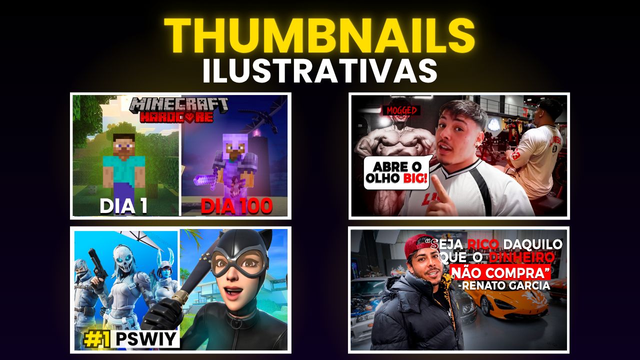 THUMBNAIL PROFISSIONAL PARA YOUTUBE | DESIGN PERSONALIZADO