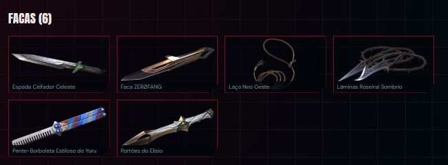 CONTA VALORANT 81 SKINS + 6 FACAS