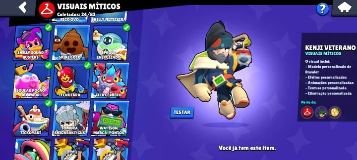 Conta de Brawl Stars com Mais de 100K Todos os Personagens e Muitos Prestígios