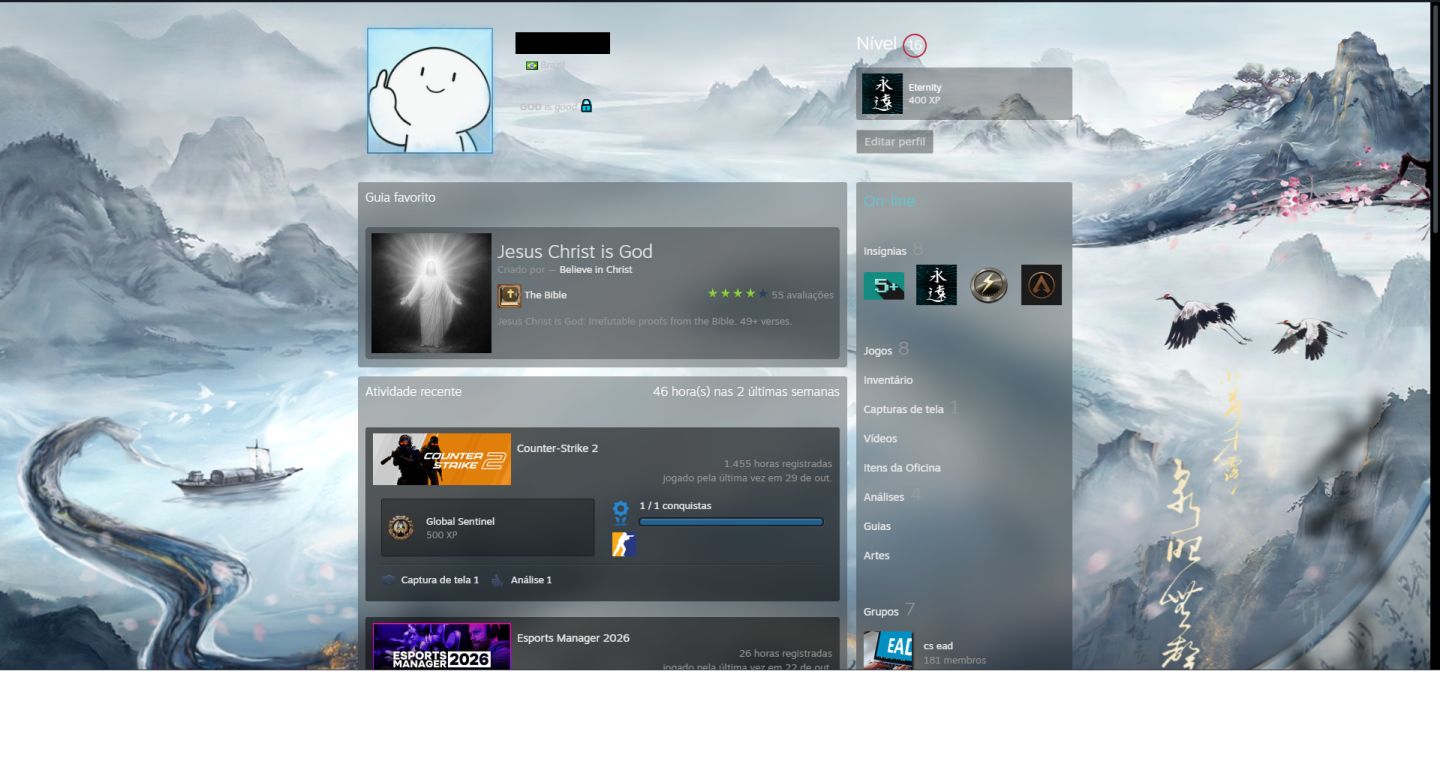Conta Steam - CS2 26K - 1500 Horas + Jogos (Conta Primária) + GC + Faceit