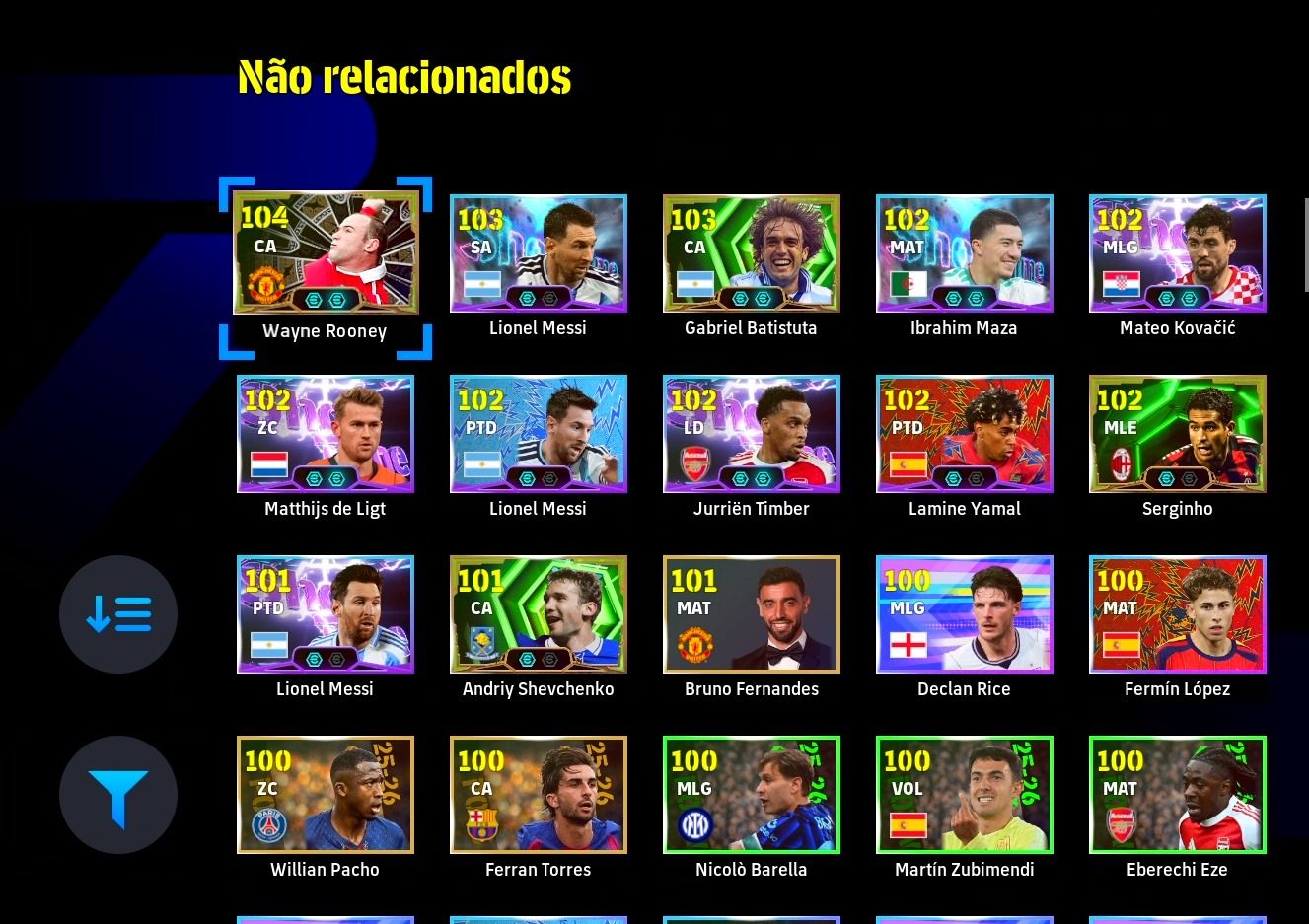 CONTA EFOOTBALL STEAM TOP - MBAPPE SHOW TIME+PIRLO+ SNEIJDER BLITZ+BUFFON E ++