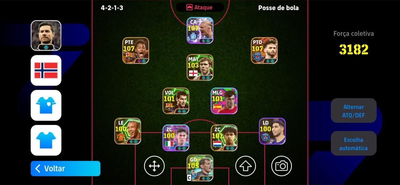 CONTA ANTIGA DE eFootball JOGADORES 107 GER!