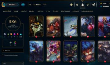 Conta Riot - Gold : 386 Skins LoL