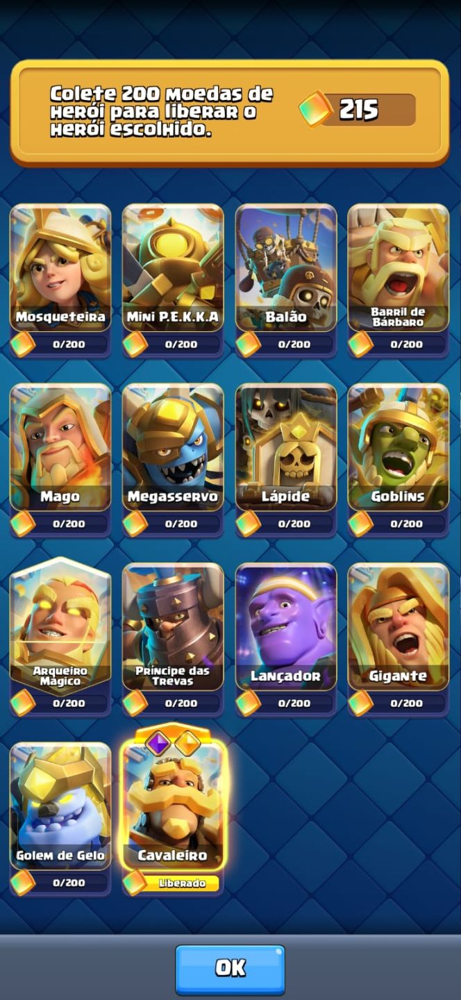 CONTA SUPERCEL COM PROGRESSO E MUITOS ITENS NOS CLASHS E BRAWL(LEIA A DESCRIÇÃO)