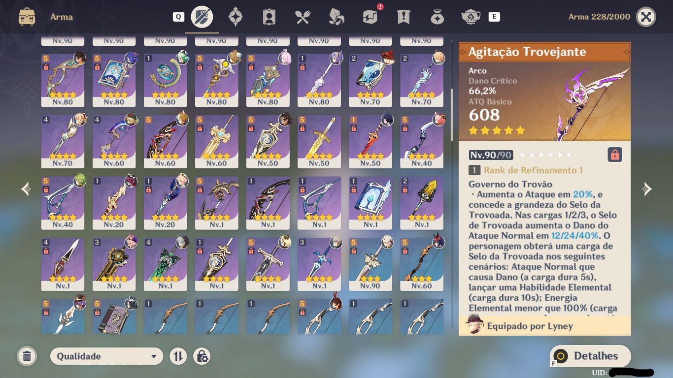 Promoção CONTA GENSHIN IMPACT ENDGAME 25 PERSONAGENS 5+ Skins de 7 Limitadas