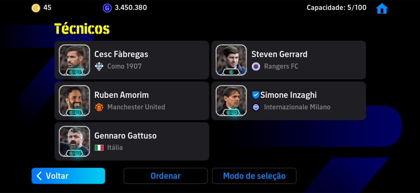 Conta de Efootball mobile com os melhores jogadores