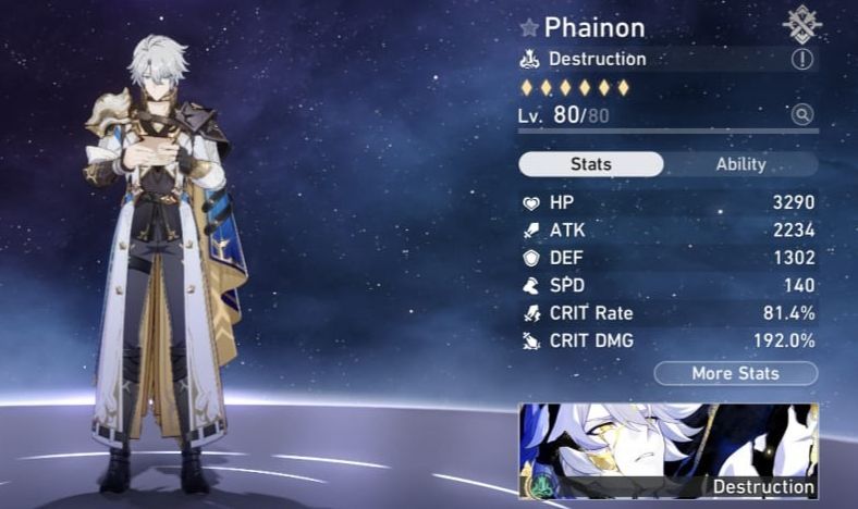 Conta Honkai Star Rail AMERICA - FATE + PHAINON E0S1 + CASTORICE + FEIXIAO E2S1