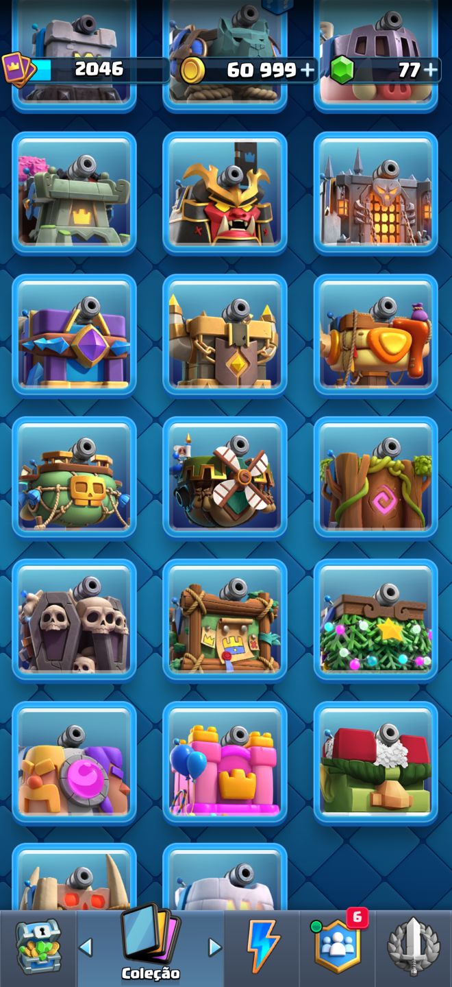 Conta clash royale nível global