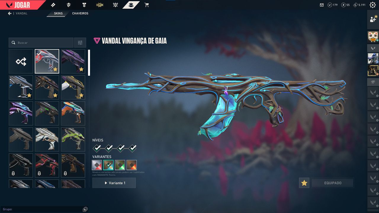 Conta Valorant | Champions 2026 + Vandal Kuronami + Gaia | Saqueador | Prata