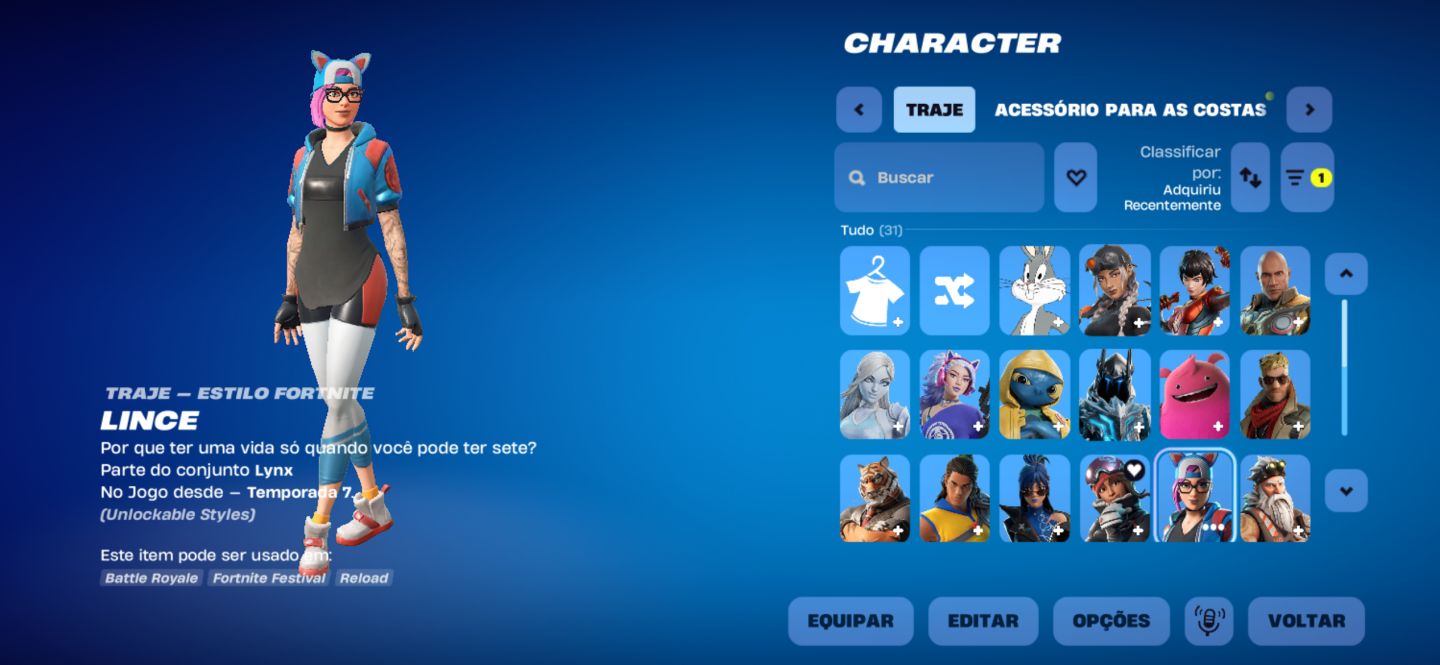 CONTA FORTNITE PASSE TEMP 5 E 6 /// 31 SKINS