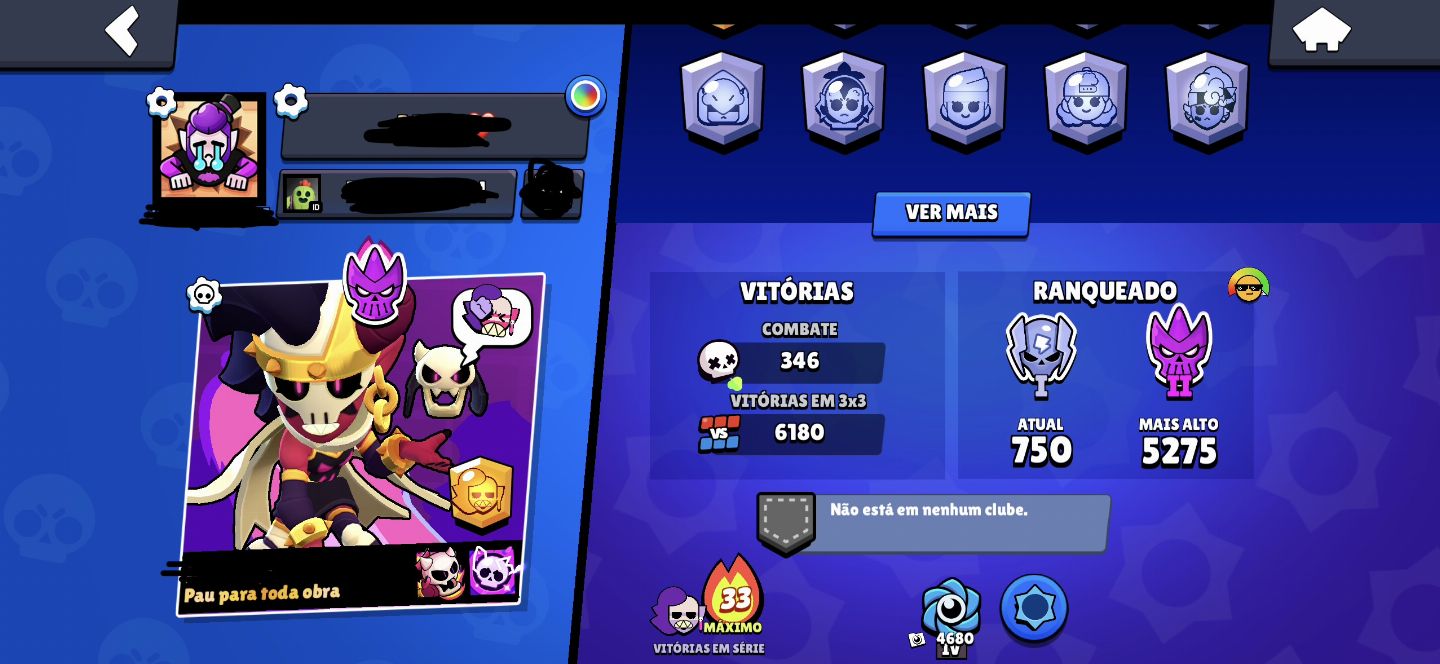 Duas contas Brawl Stars antigas e paradas
