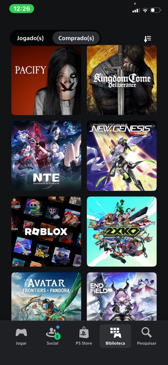 Conta de PlayStation