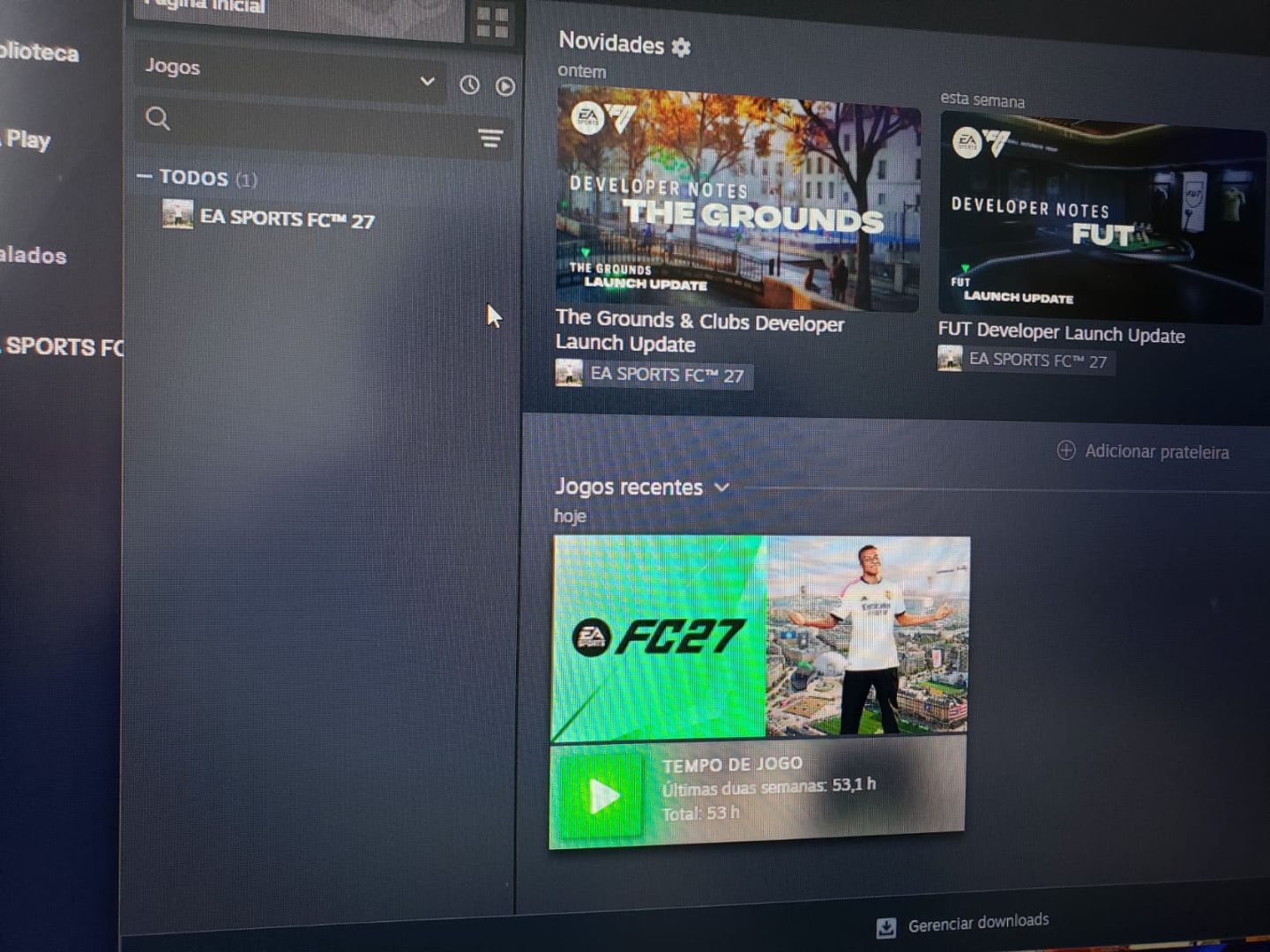 CONTA EA FC 27 UT COM TIME META + JOGO NA STEAM(PC)