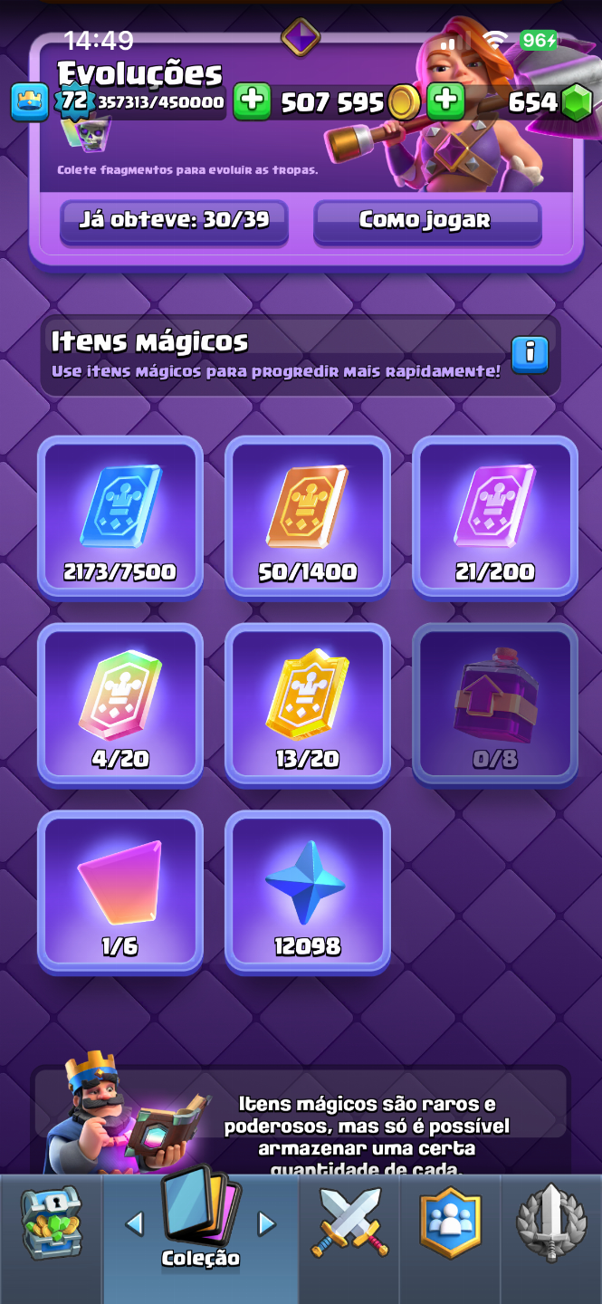 CONTA CLASH ROYALE NÍVEL 72 - PROMOÇÃO!