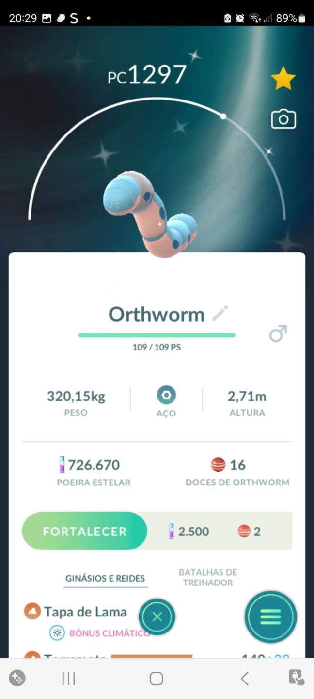 Conta Pokemon Go nível 58 Brilhantes Raros