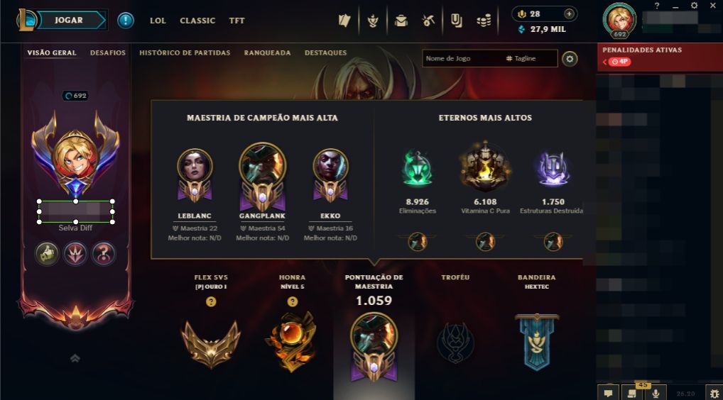 CONTA DE LEAGUE OF LEGENDS (LOL) CONTA COM MUITOS RECURSOS!