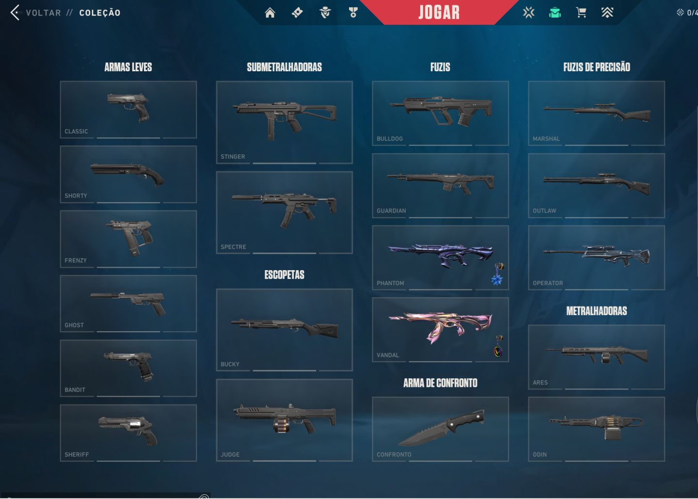 Conta Valorant com skins premium
