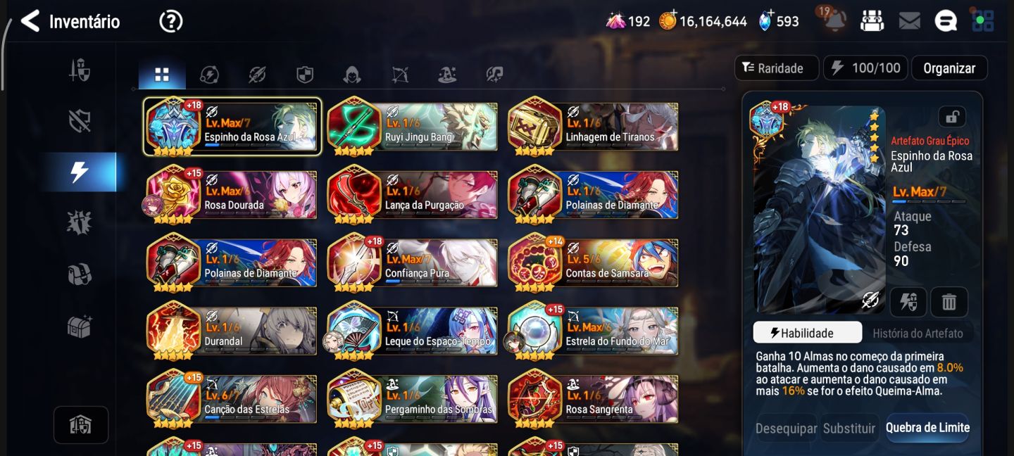 Epic seven conta top com muitos ML!