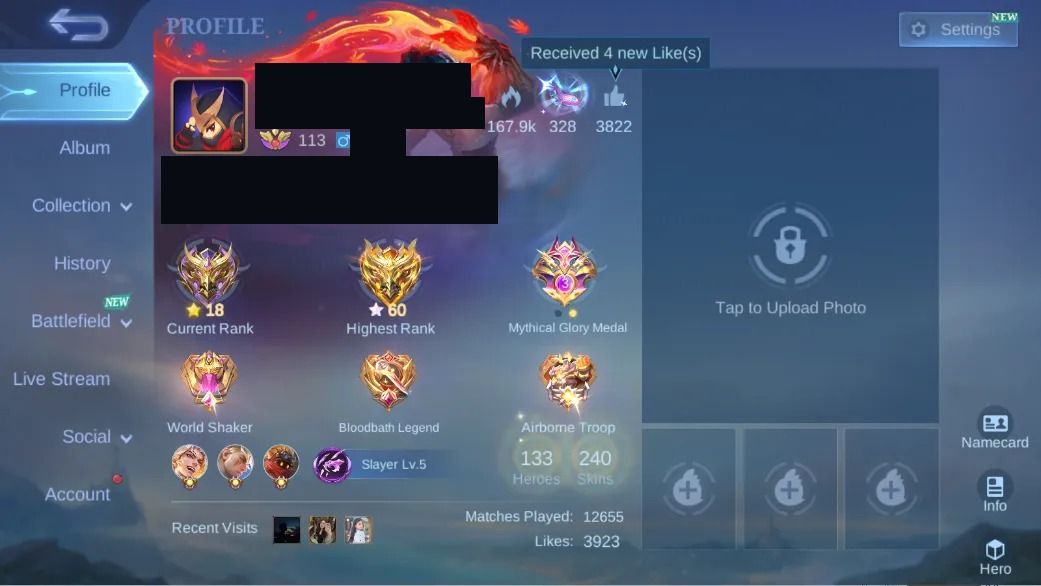 CONTA MAIN JUNGLE COM MUITAS SKINS