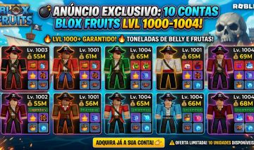 10 CONTAS LVL 1000 COM MUITO DINHEIRO