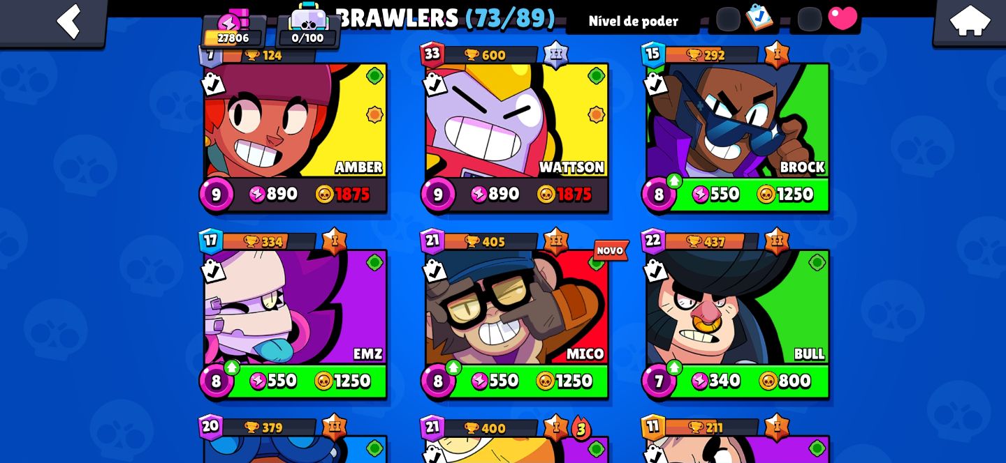 |MUITO UPADA| Conta Braw Stars 27800 Trofeus Muitos brawler lvl max