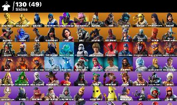 CONTA FORTNITE 130 SKINS | MIDAS GOLD | LEVIATAN AXE | SKULL TROOPER | FA