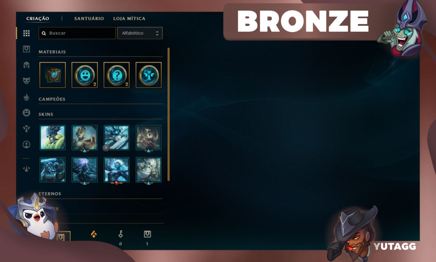 [SMURF MÍTICA] CONTA BRONZE 1 - UPADA A MÃO - LUX ELEMENTALISTA - 17K DE EA!!