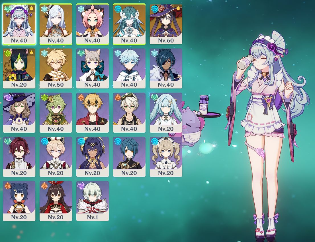 USER/NIVERLIVRE AR38 MIZUKI / VODYANITSA / SHENHE / MONA