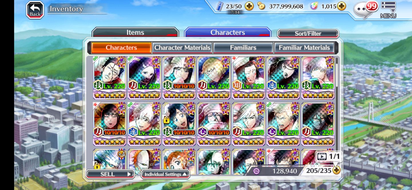 Conta Bleach Brave Souls nanao Ise