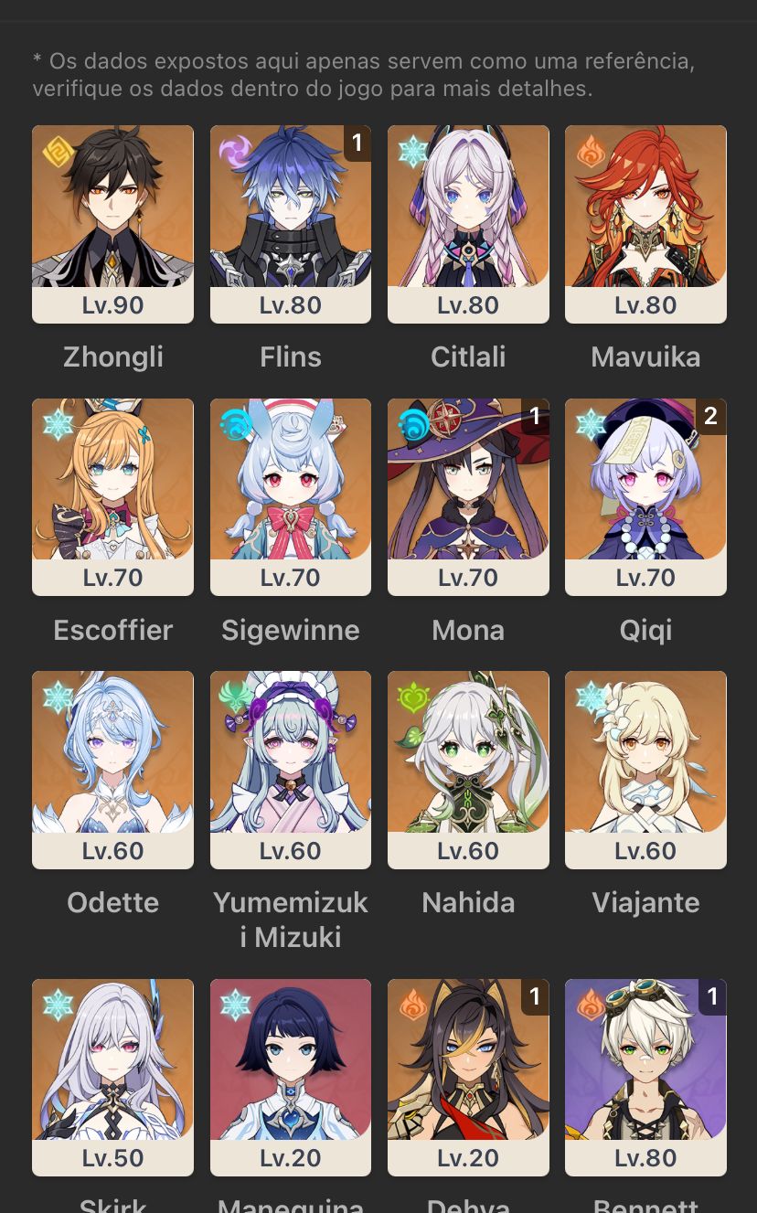 CONTA DE HONKAI + GENSHIN