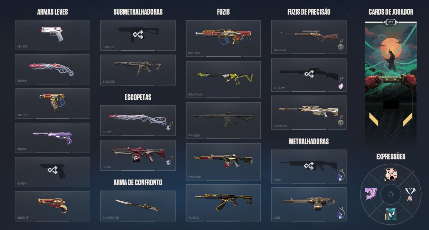 VALORANT | 200+ SKINS | 25+ FACAS | CHAMPIONS + VCT LOCK//IN | CHAVEIROS IMORTAL