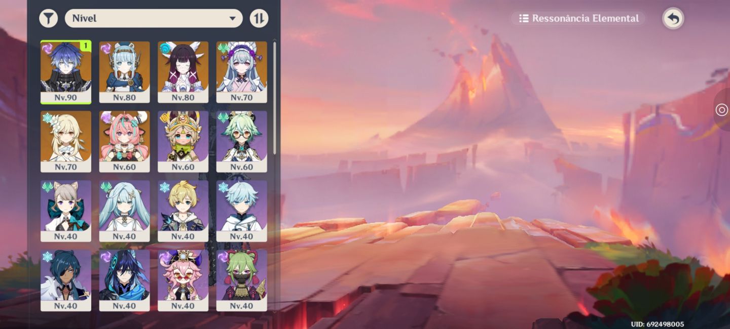 CONTA COMPLETA GENSHIN IMPACT LISTA DE RECURSOS & PERSONAGENS