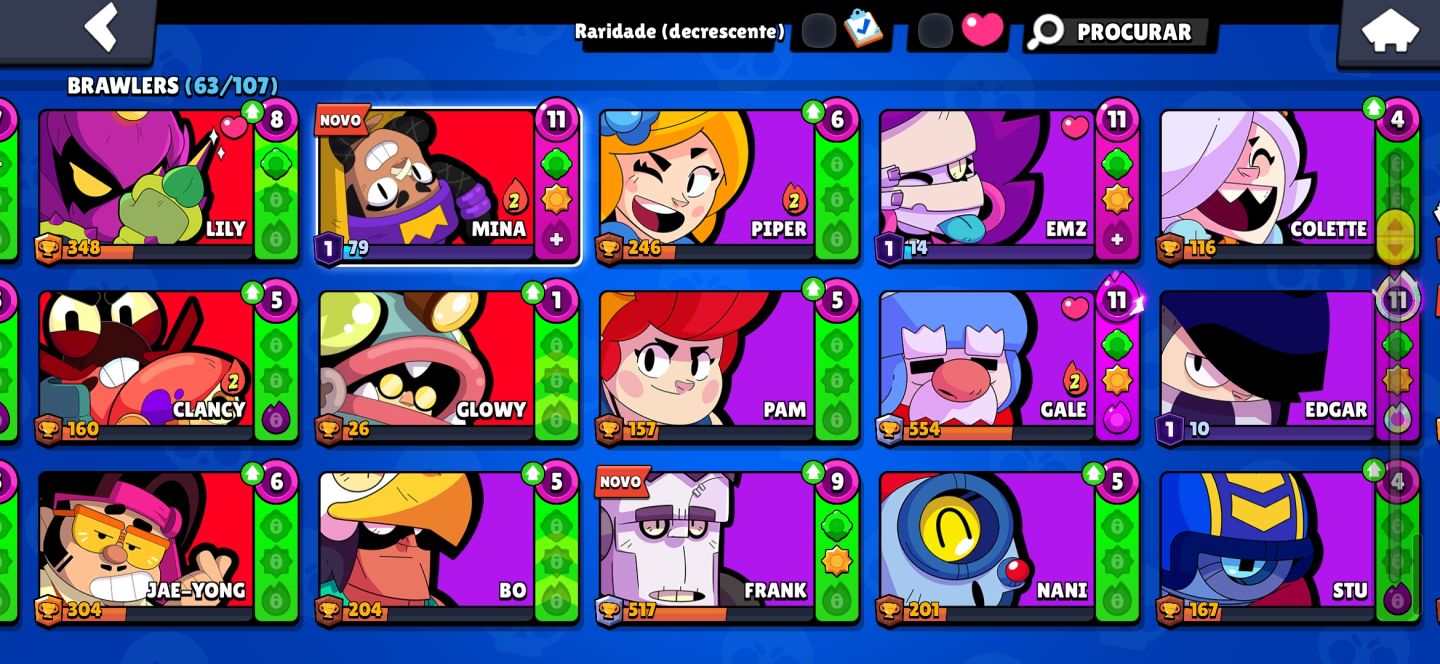 CONTA DE BRAWL STARS 20K TROFÉUS