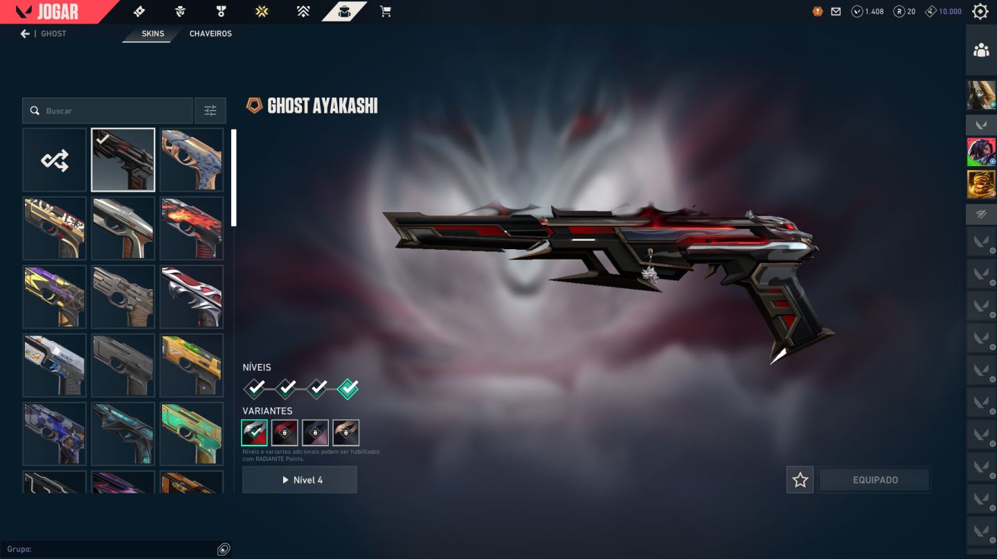 Conta valorant com champios 21 e 26, sheriff arcane, mais de 4k gastos