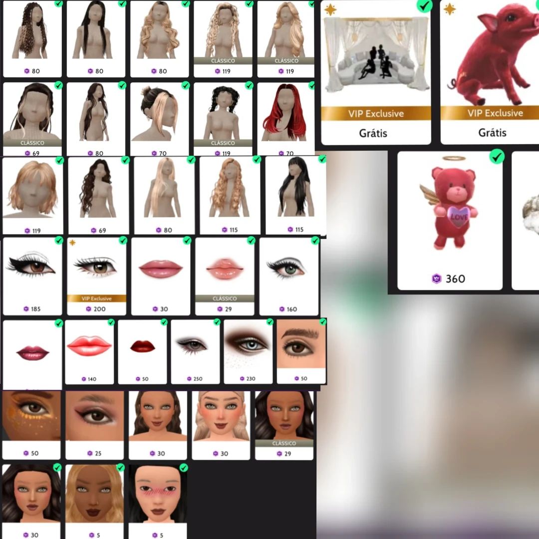 Feminina com Muitos Itens em Crowns + Muitos Itens Raros, que Saíram da Loja!