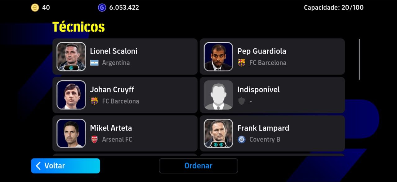 Conta antiga com vários jogadores roubados