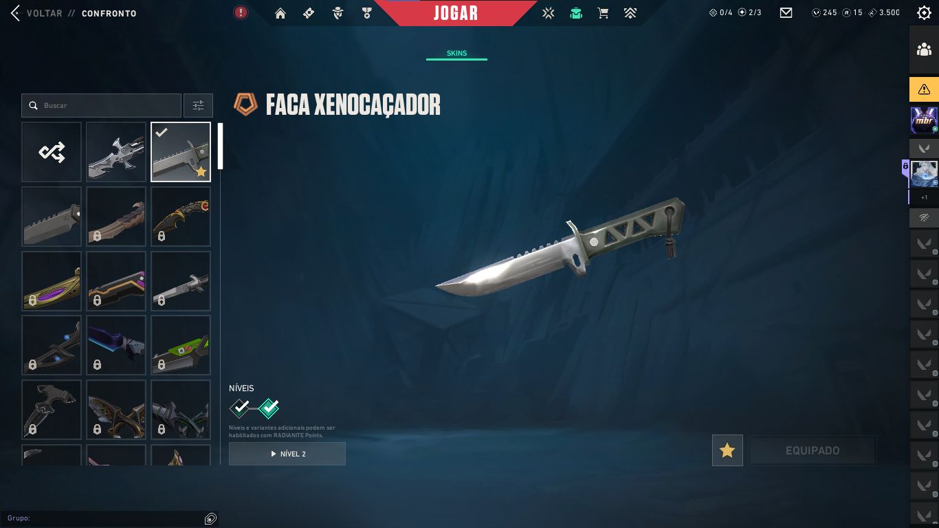 CONTA VALORANT À VENDA, Primordium, Preludio, XenoHunter. etc....
