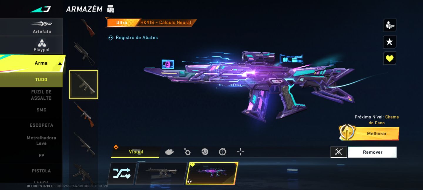 CONTA DE BLOOD STRIKE COM KARAMBIT-SANTUÁRIO + HK416 CÁLCULO-NEURAL LV2!