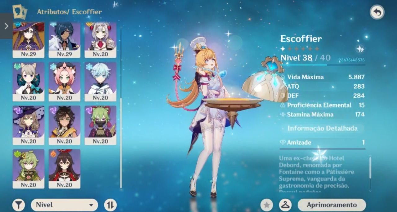 Conta genshin impact + HSR com Escoffier, Yumemizuki e Aventurine-Veraneio!!