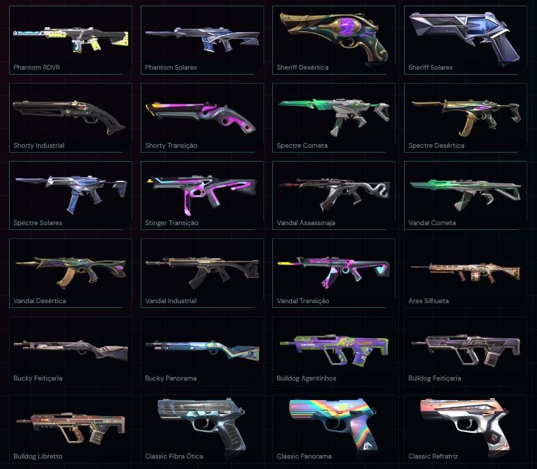 Conta de valorant com 107 skins e 8 facas