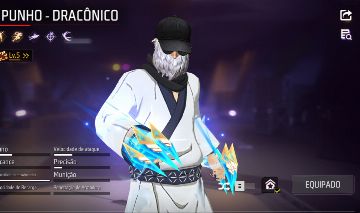 CONTA FREE FIRE PRIME 5 + 300 PEITORAIS + 200 CALÇAS PUNHO EVOLUTIVO MUITO MAIS