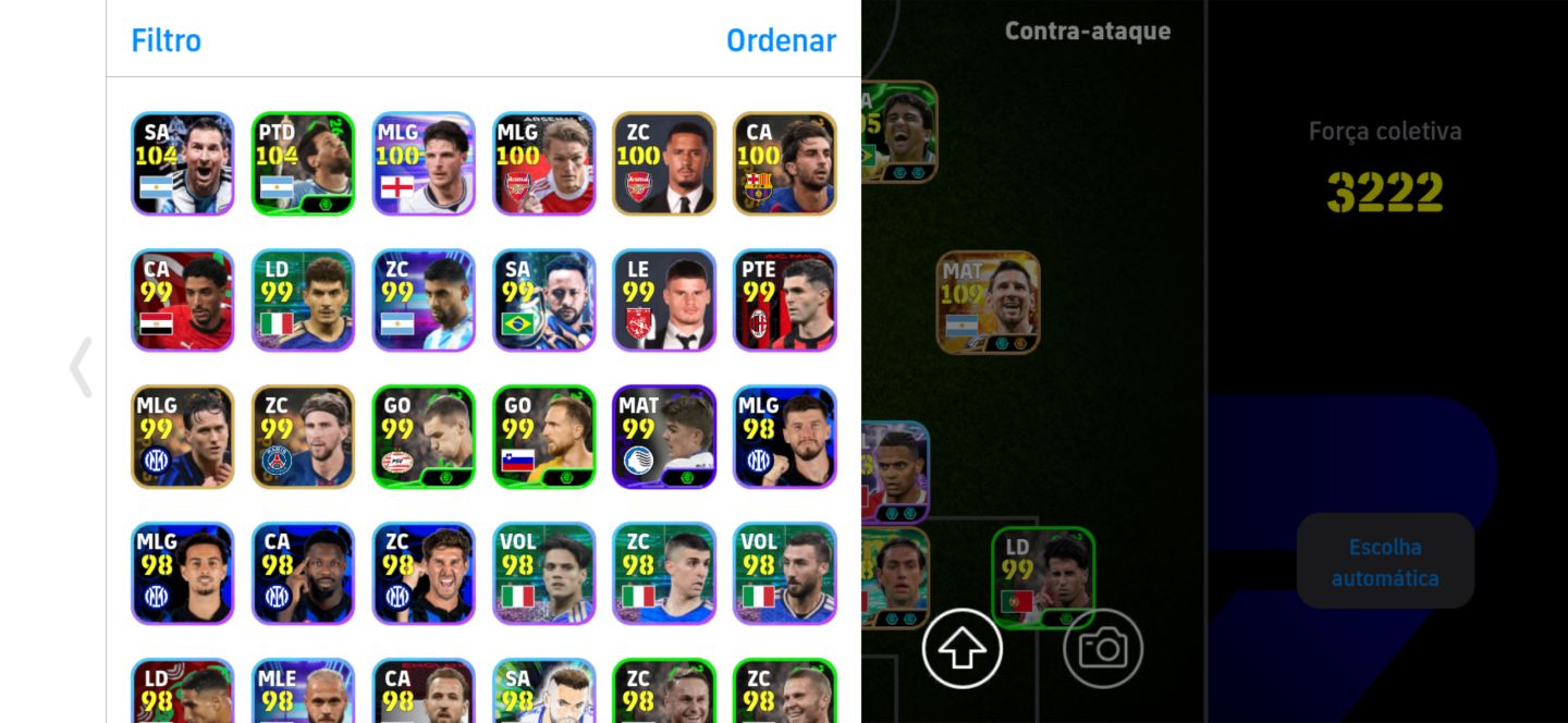 Conta 3222 de força com messi, nesta e maldini 109 e mbappe blitz culer