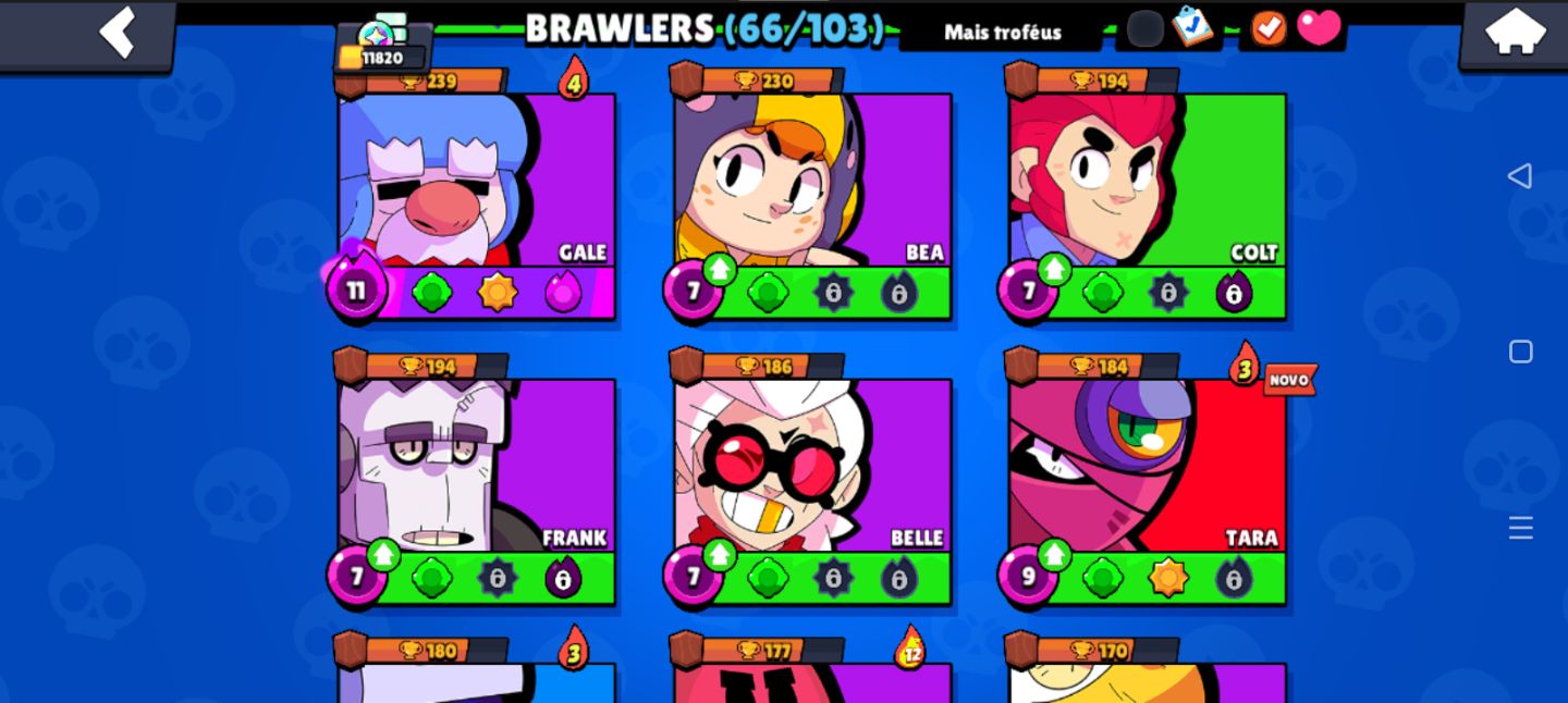 PROMOÇÃO CONTA BRAWL STARS | 67 BRAWLERS | 11.8K TROFÉUS | 7 P11