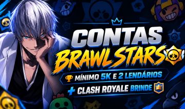 CONTAS BRAWL STARS 5K+ | 2+ LENDARIOS GARANTIDOS | CLASH ROYALE BRINDE