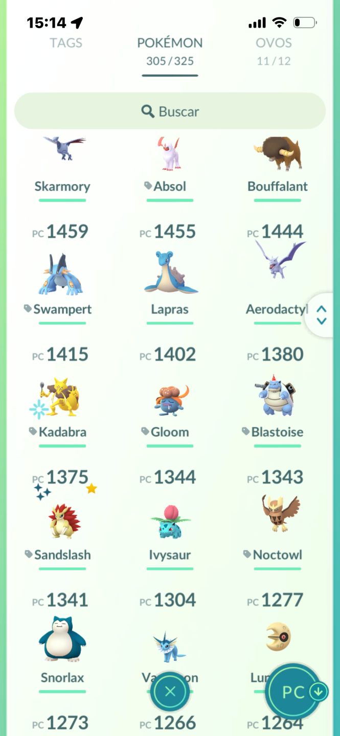 CONTA TOP DEMAIS DE POKEMON GO