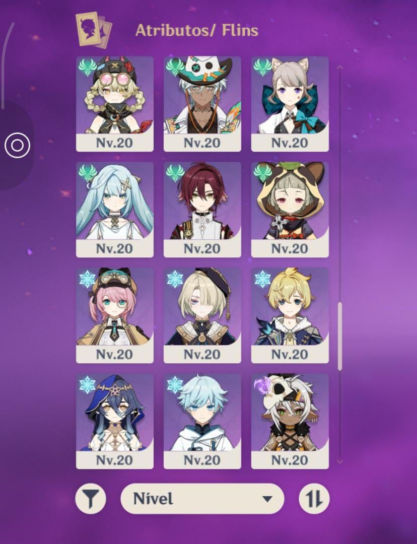 Conta Genshin Impact + ZZZ + Honkai (Flins com assinatura, bonecos meta, etc)